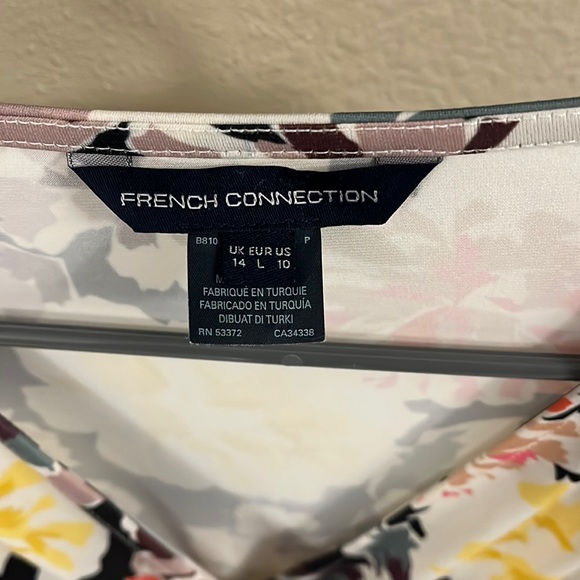 French Connection size US 10 floral faux wrap dress - Picture 3 of 4